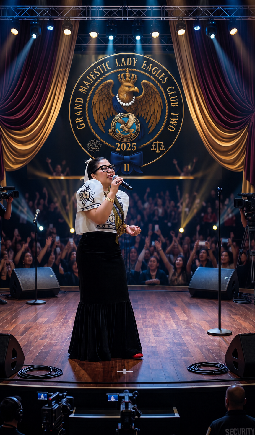 A microphone in warm golden light